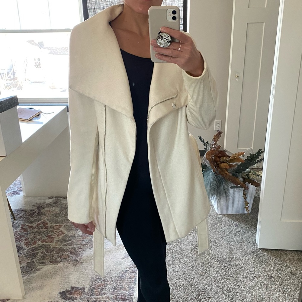 Ivory Wool Blend Coat